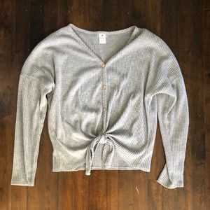 Lovemarks Tie Front Sweater